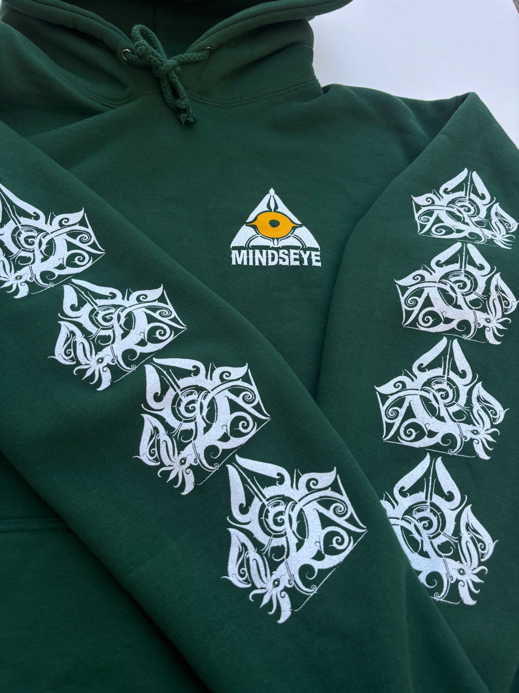 MINDSEYE x JULIAN BAST BORNEO DARK GREEN HEAVYWEIGHT HOODIE
