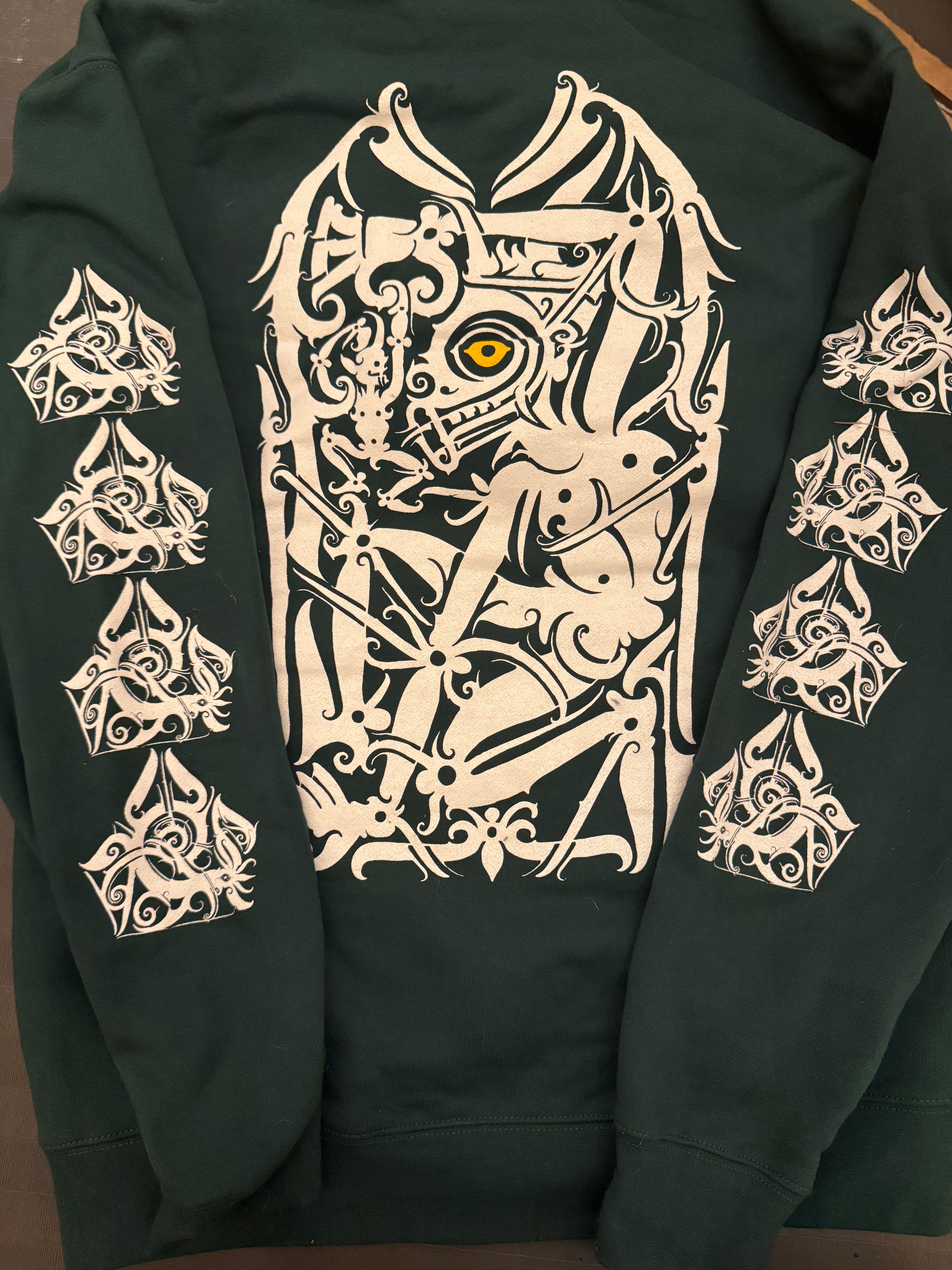 MINDSEYE x JULIAN BAST BORNEO DARK GREEN HEAVYWEIGHT HOODIE
